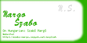 margo szabo business card